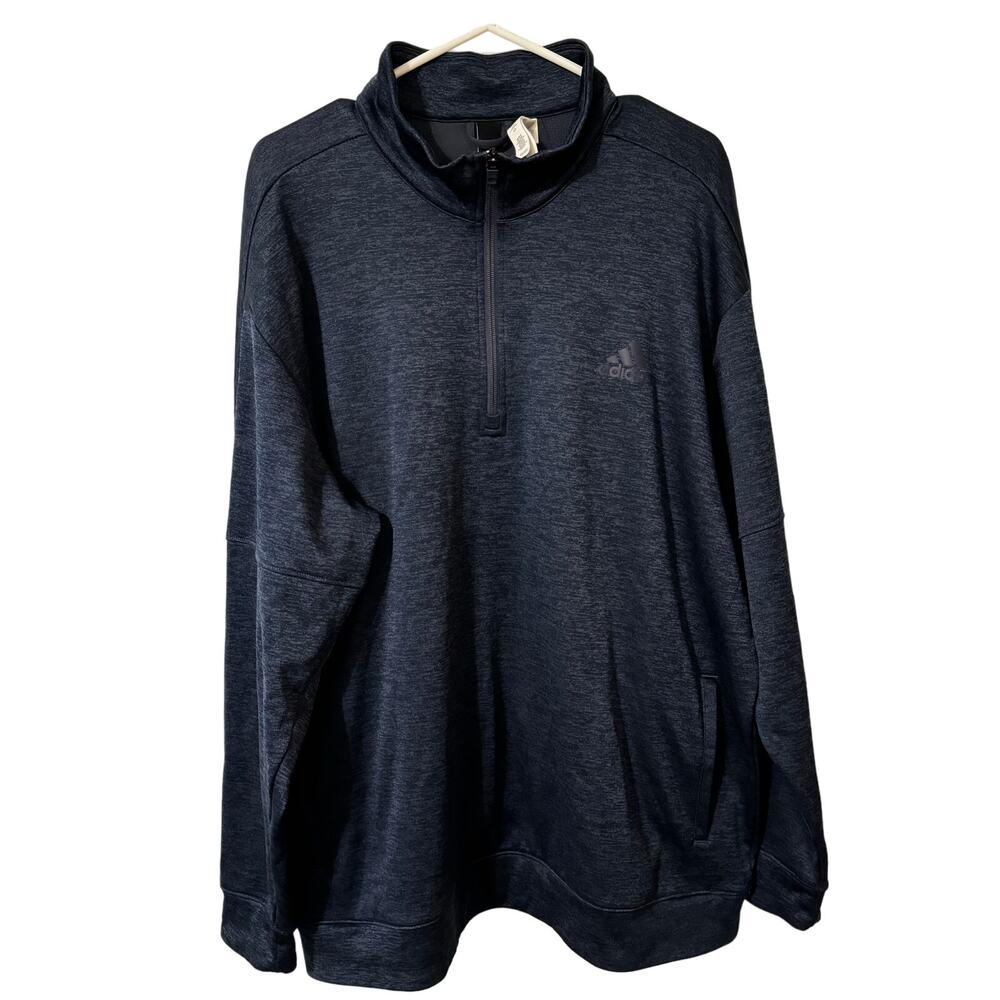 Adidas Men's 1/4 Zip Work Out Jacket Size XXL Blue‎